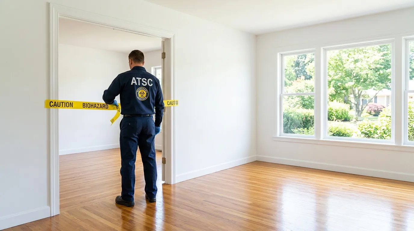 Certified biohazard cleanup crew performing Crime Scene Cleanup in Crystal City